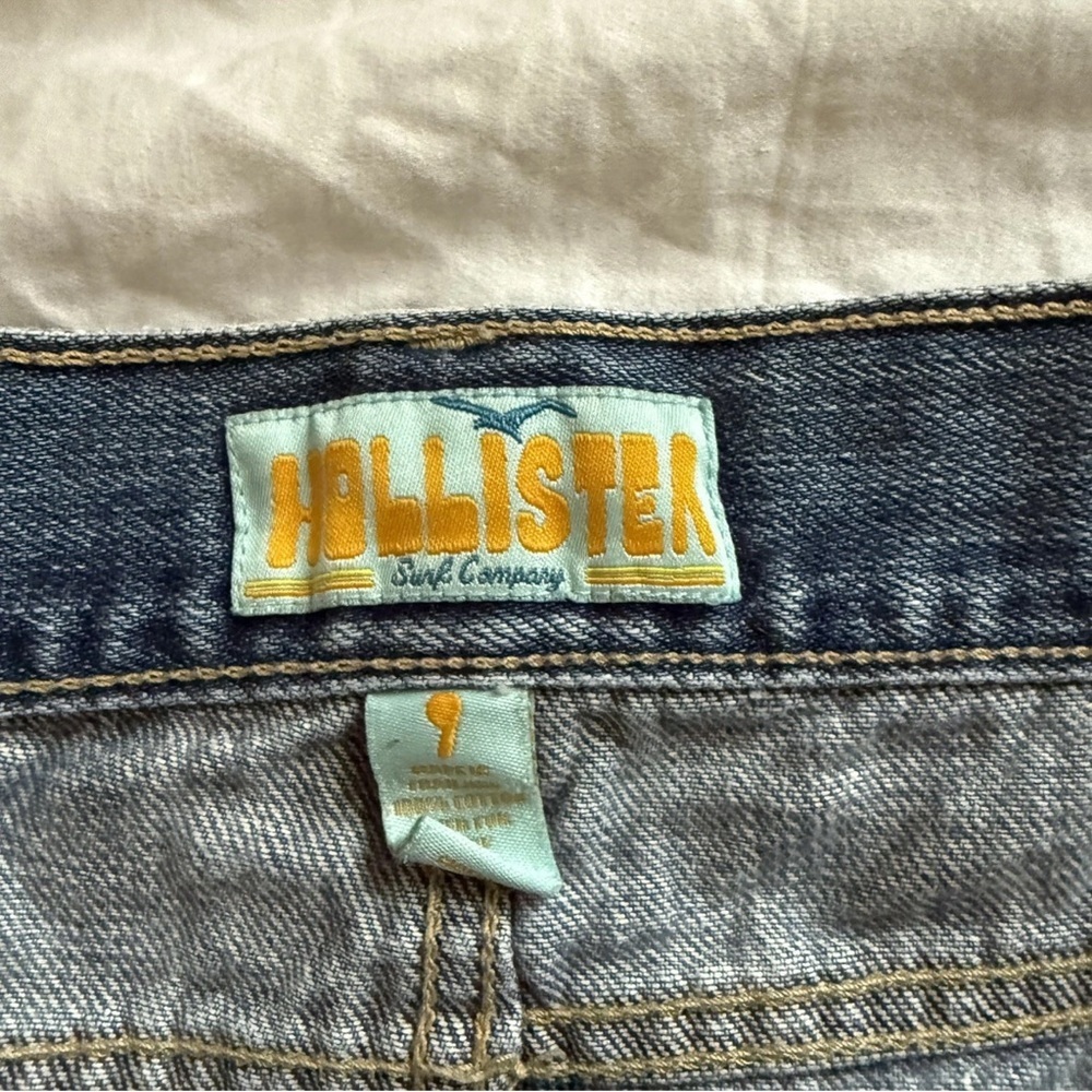 Vintage Hollister Surf Co. Cutoff Denim Mini Skirt – Size 9 - Picture 6 of 6